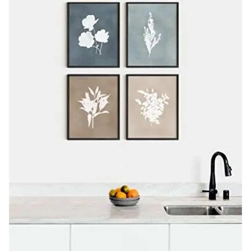 ALAYRA Floral Wall Art - Set of 4 Plant Posters for Wall Vintage, Botanical Prints, Flower Pictures for Room Aesthetic, Vintage Art Prints, Flower Wall Art (Unframed, 8x10) 01 - Image 3