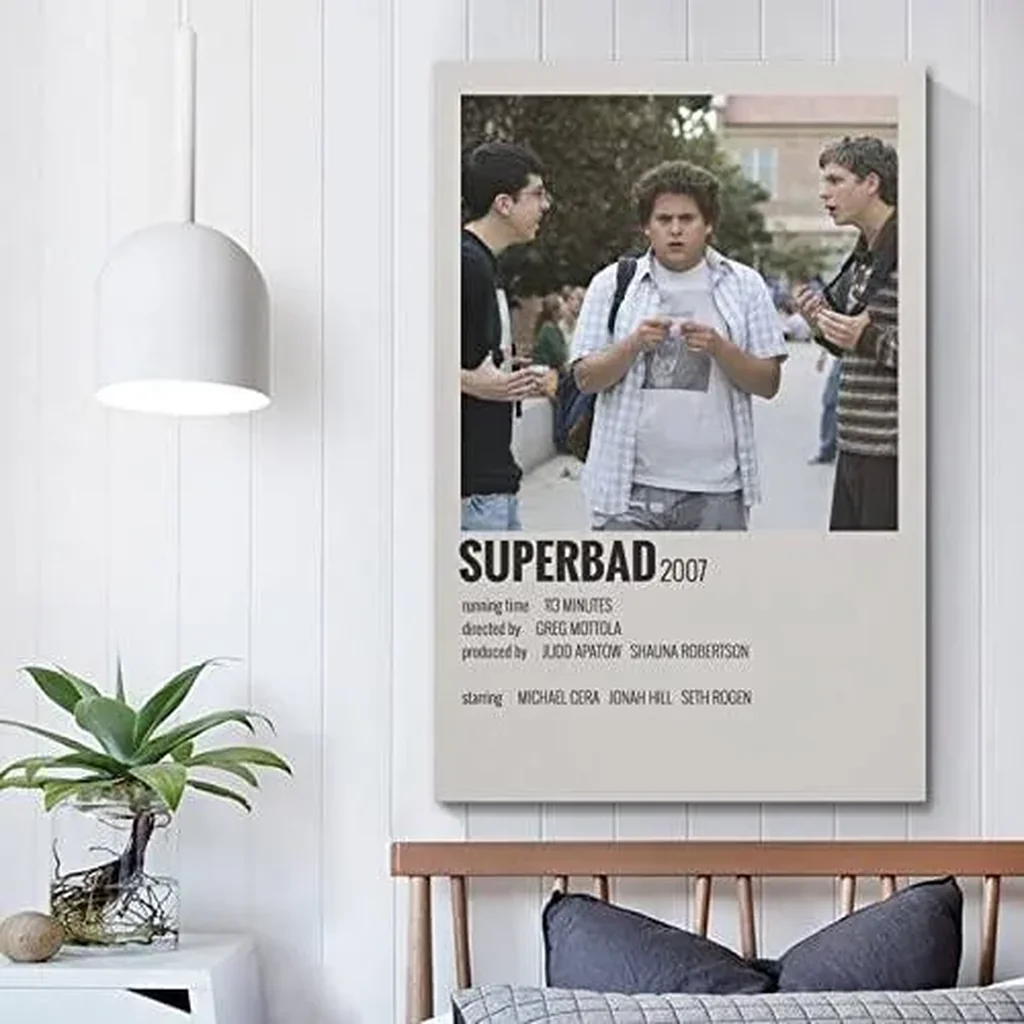 ALAYRA FLork Superbad Classic Movie Poster Canvas Posters for Room Aesthetic Trendy Living Room Wall Art Modern Family Bedroom Decor Poster 16x24inch(40x60cm) Unframe-style 01 - Image 4