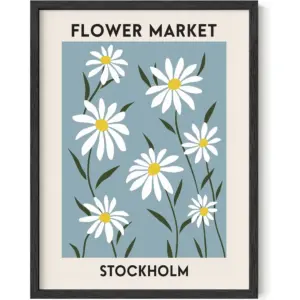 ALAYRA Flower Market Poster, Danish Pastel Posters, Flower Posters and Prints, Flowers Wall Poster, Flower Prints Wall Art, Pastel Room Decor Aesthetic Flowers Wall Art (Unframed, 12x16) 01
