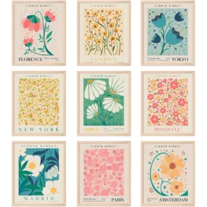 ALAYRA Flower Market Wall Art Prints Matisse Art Poster Unframed Floral Drawing Posters Colorful Decor for Gallery Room Aesthetic Living Room Bathroom Decor, 8x10inch 01
