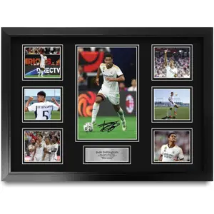 ALAYRA FR A2 Jude Bellingham Real Madrid Printed Memorabilia Signed Autograph Photograph Display for Football Fans and Supporters - A2 Framed 01