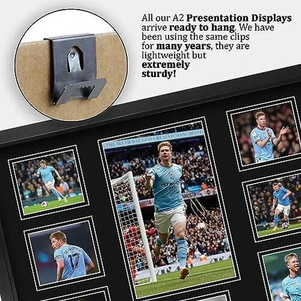 ALAYRA FR A2 Kevin De Bruyne Man City Printed Memorabilia Signed Autograph Photograph Display for Football Fans and Supporters - A2 Framed 01 - Image 3