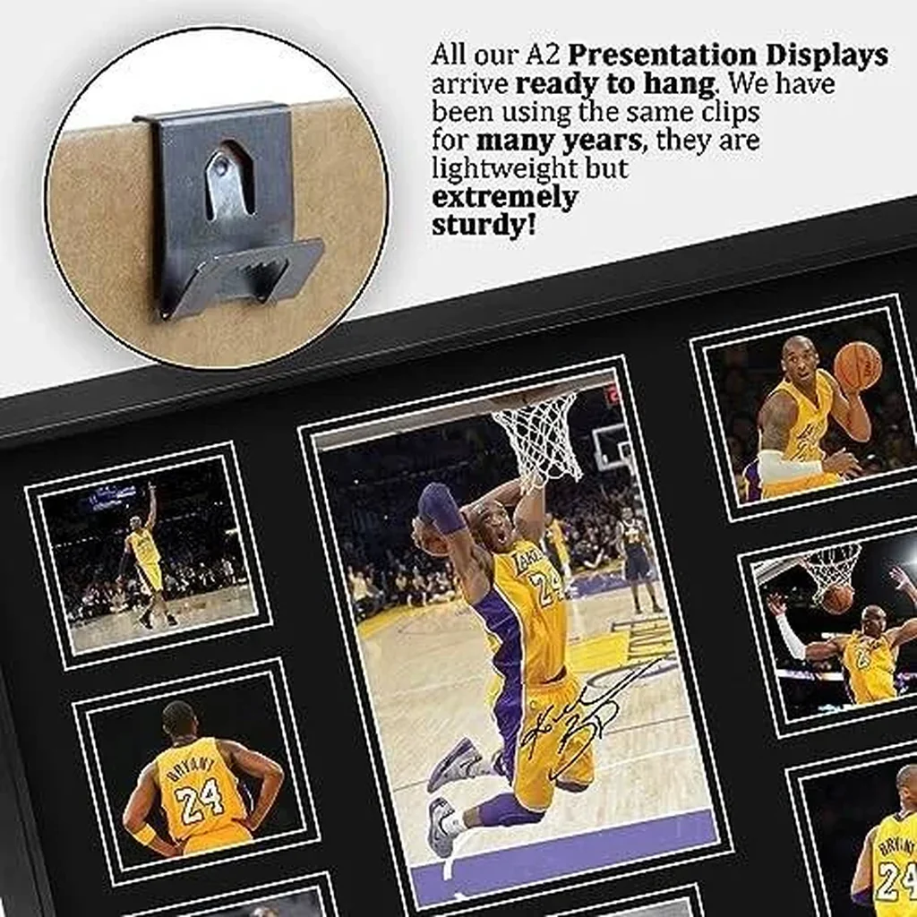 ALAYRA FR A2 Kobe Bryant Gifts Printed Signed Autograph Presentation Display for Basketball Memorabilia Fans - A2 Framed 01 - Image 3