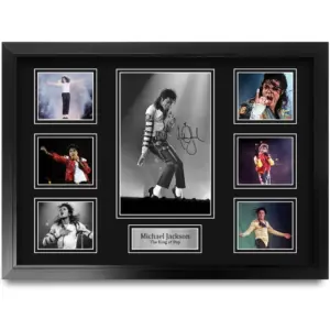 ALAYRA FR A2 Michael Jackson Gifts Printed Signed Autograph Picture for Music Memorabilia Fans - A2 Framed 01