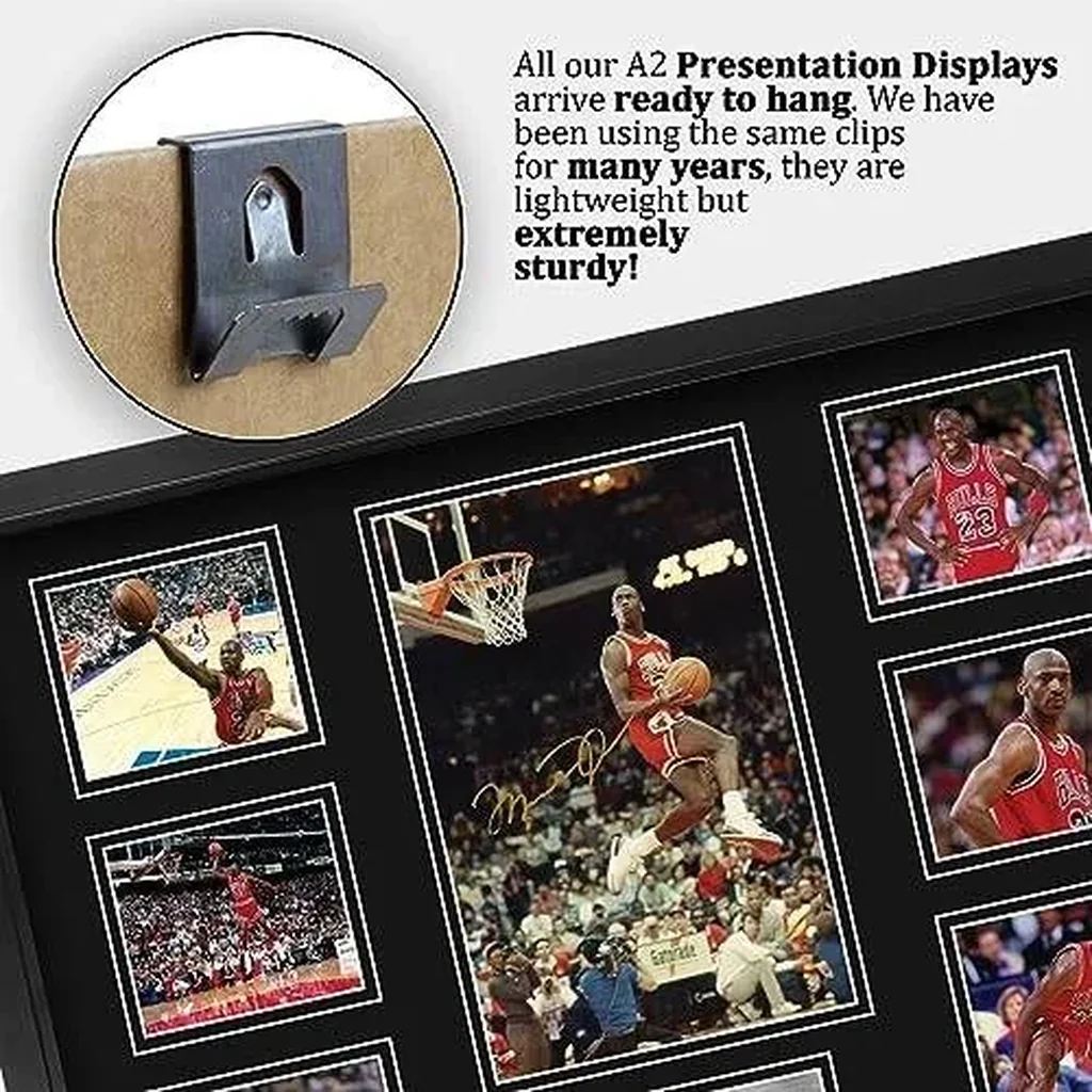 ALAYRA FR A2 Michael Jordan Gifts Printed Signed Autograph Presentation Display for Basketball Memorabilia Fans - A2 Framed 01 - Image 3