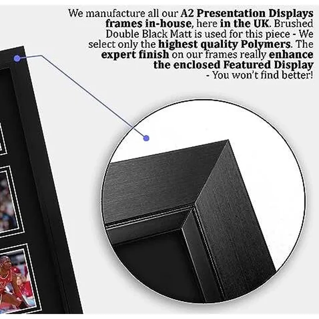 ALAYRA FR A2 Michael Jordan Gifts Printed Signed Autograph Presentation Display for Basketball Memorabilia Fans - A2 Framed 01 - Image 4