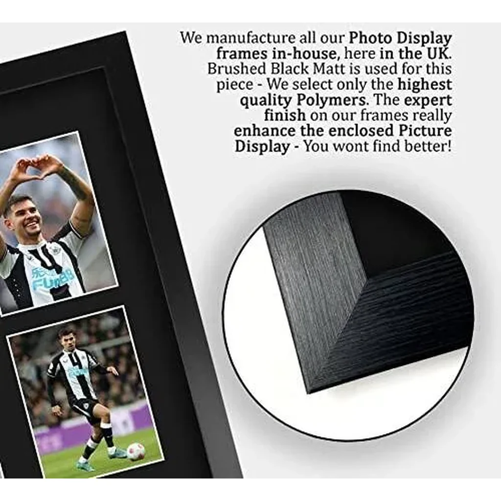 ALAYRA FR A3 Bruno Guimaraes Magpies Printed Memorabilia Signed Autograph Photograph Display for Football Fans and Supporters - A3 Framed 01 - Image 4
