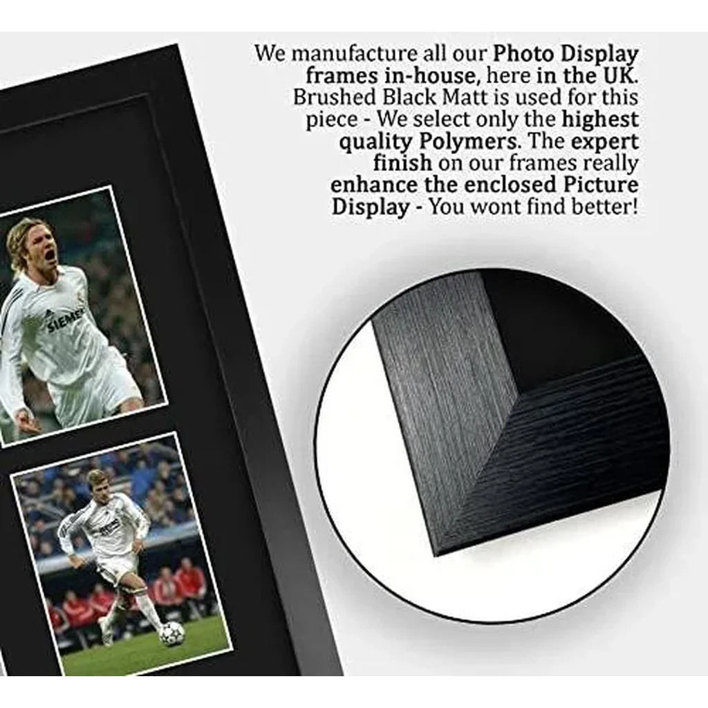 ALAYRA FR A3 David Beckham Real Madrid Gifts Printed Signed Autograph Picture for Football Fans and Supporters - A3 Framed 01 - Image 4