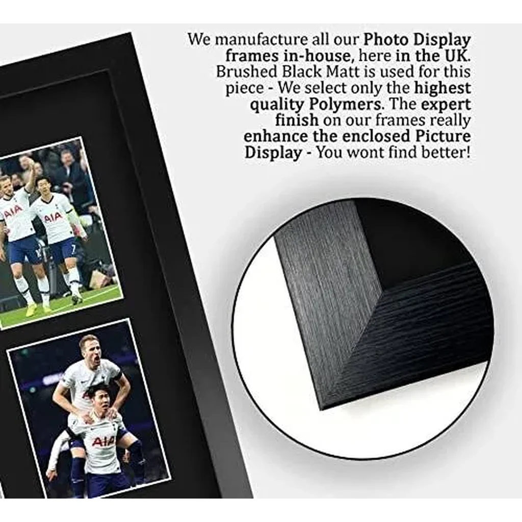 ALAYRA FR A3 Harry Kane & Son Heung-min Tottenham Hotspurs Spurs Printed Memorabilia Signed Autograph Photograph Display for Football Fans and Supporters - A3 Framed 01 - Image 4