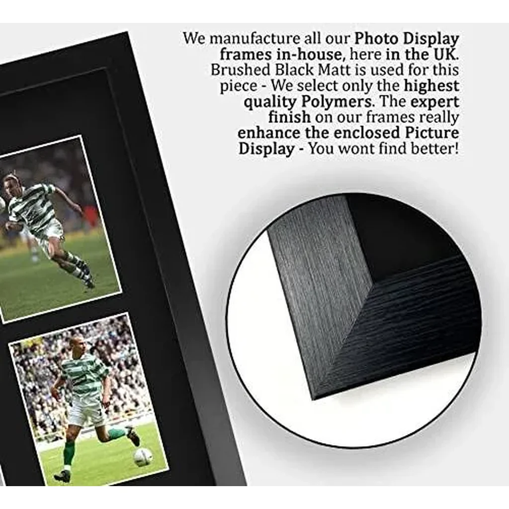 ALAYRA FR A3 Henrik Larsson Celtic Printed Memorabilia Signed Autograph Photograph Display for Football Fans and Supporters - A3 Framed 01 - Image 4
