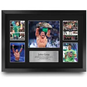 ALAYRA FR A3 John Cena Wrestling Gifts Printed, Signed Autograph Picture For WWE & WWF Memorabilia Fans - A3 Framed 01