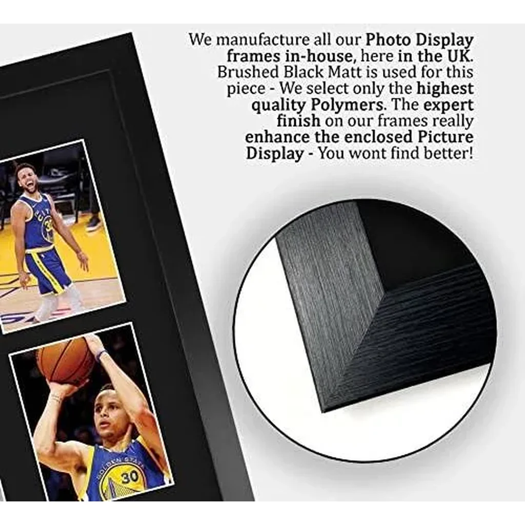 ALAYRA FR A3 Steph Curry Golden State Warriors Gifts Printed Signed Autograph Presentation Display for Basketball Memorabilia Fans - A3 Framed 01 - Image 4