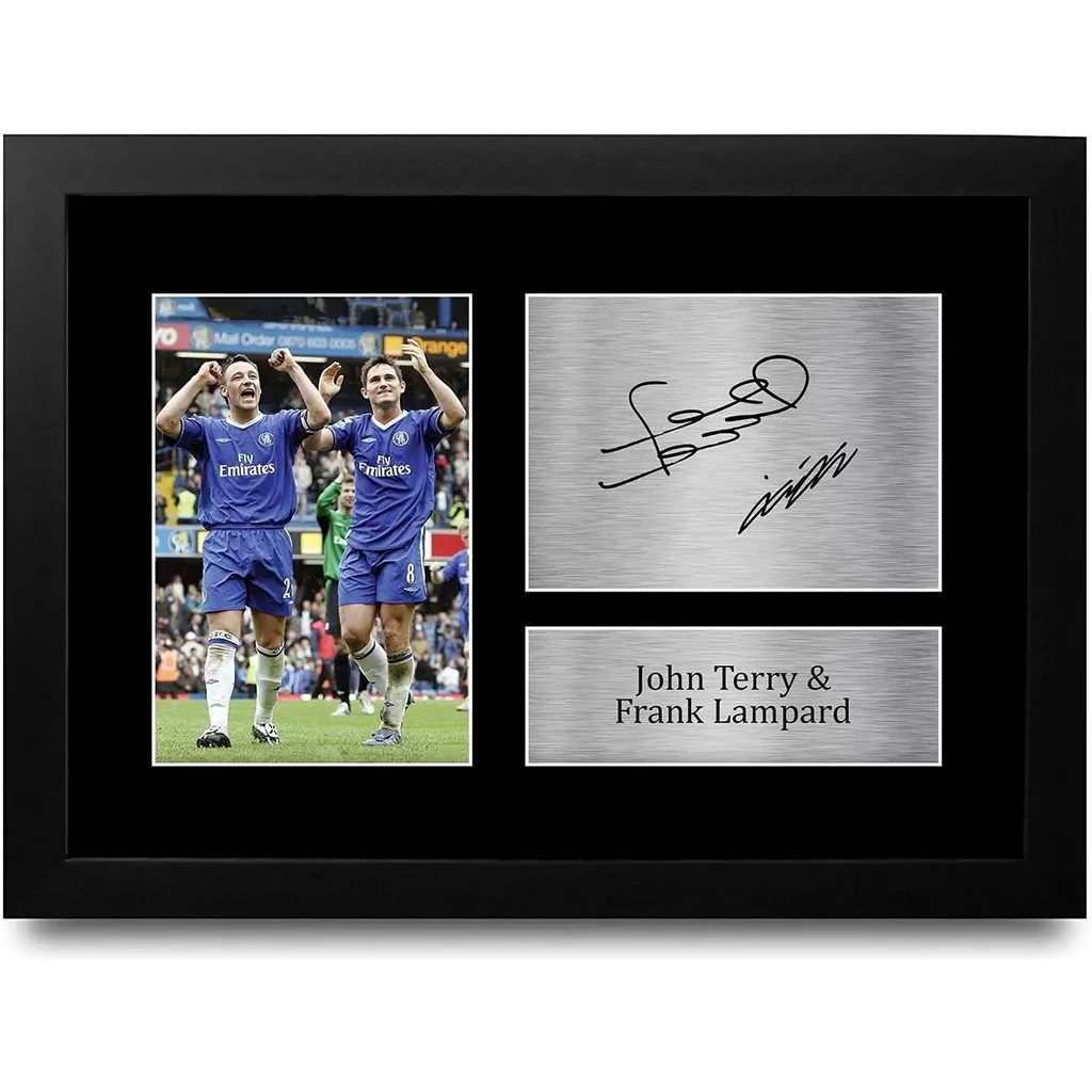 ALAYRA FR A4 John Terry & Frank Lampard Gifts Printed Signed Autograph Picture for Football Fans and Supporters - A4 Framed 01