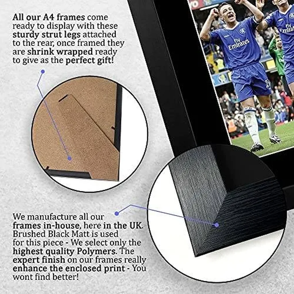ALAYRA FR A4 John Terry & Frank Lampard Gifts Printed Signed Autograph Picture for Football Fans and Supporters - A4 Framed 01 - Image 5