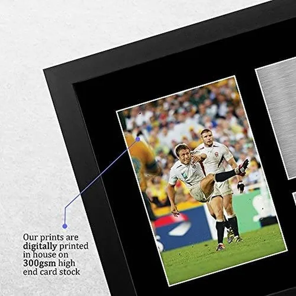 ALAYRA FR Jonny Wilkinson England Gifts Printed Signed Autograph Picture for Rugby Union Fans - A4 Framed 01 - Image 2