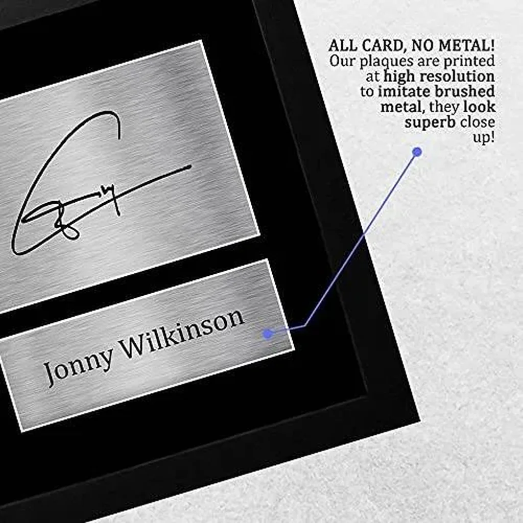 ALAYRA FR Jonny Wilkinson England Gifts Printed Signed Autograph Picture for Rugby Union Fans - A4 Framed 01 - Image 3
