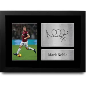 ALAYRA FR Mark Noble Gift Signed FRAMED A4 Printed Autograph West Ham United Gifts Print Photo Picture Display 01
