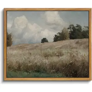 ALAYRA Framed Canvas Wall Art Vintage Decor, Cornfield Countryside Scenery Rustic Farmhouse Wall Decoration, Vintage Framed Wall Art for Bedroom, Living Room Kitchen Bathroom, 9"x11" 01