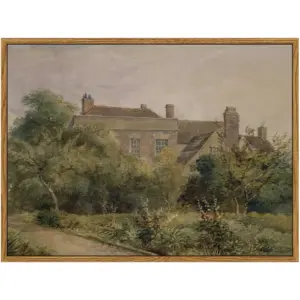 ALAYRA Framed Canvas Wall Art Vintage Decor, Home Decor Classical Scenery Landscape Paintings Canvas Prints, Wall Decorations for Living Room Farmhouse Bathroom Decor, 12"x16" 01