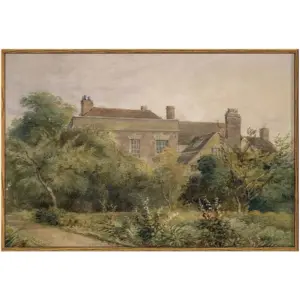ALAYRA Framed Canvas Wall Art Vintage Decor, Home Decor Classical Scenery Landscape Paintings, Large Wall Decorations for Living Room Home Farmhouse Bathroom Decor, 16"x24" 01