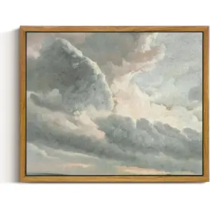 ALAYRA Framed Canvas Wall Art Vintage Decor, Study of Clouds Wall Prints, Home Decor Wall Art for Farmhouse Office Bathroom Decor, 9"x11" 01