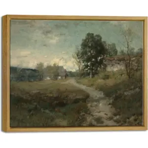 ALAYRA Framed Canvas Wall Art Vintage Home Decor Arkville Landscape Classical Oil Paintings Canvas Prints for Cottagecore Bedroom Farmhouse Wall Decor 01