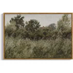 ALAYRA Framed Canvas Wall Art, Countryside Field Modern Farmhouse Decor, Canvas Wall Art for Bedroom, French Country Decor, 24"x36" 01