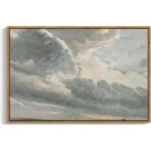 ALAYRA Framed Canvas Wall Art, Landscape Wall Art, Study of Clouds Painting, Modern Farmhouse Decor, Rustic Wall Decor for Living Room, Bedroom, Office, 24"x36" 01