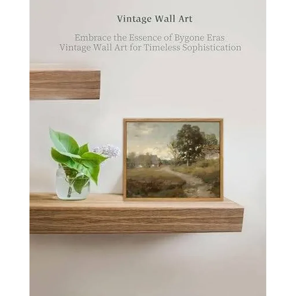 ALAYRA Framed Canvas Wall Art, Vintage Wall Decor Countryside Road Pictures, Ready to Hang Painting for Living Room Bedroom Bathroom, 12x16in 01 - Image 3