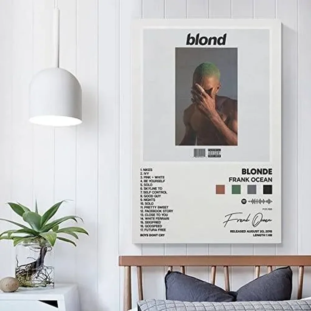 ALAYRA Frank Ocean - Blonde Album Cover Canvas Posters for Room Aesthetic Gift Unframe16x24inch(40x60cm) 01 - Image 3