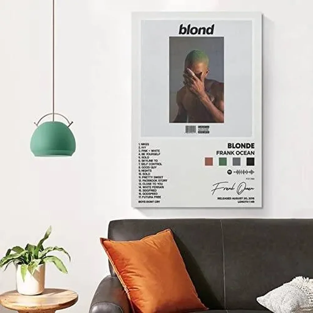 ALAYRA Frank Ocean - Blonde Album Cover Canvas Posters for Room Aesthetic Gift Unframe16x24inch(40x60cm) 01 - Image 4