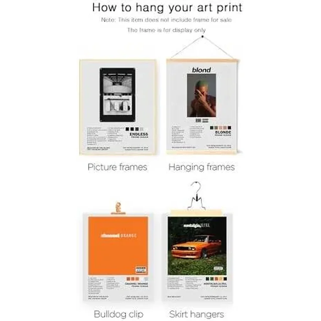 ALAYRA Frank Ocean Album Cover Posters Set of 4 Music Posters for Room Aesthetic Canvas Wall Art for Teens Room Decor (11"x14" UNFRAMED) 01 - Image 5