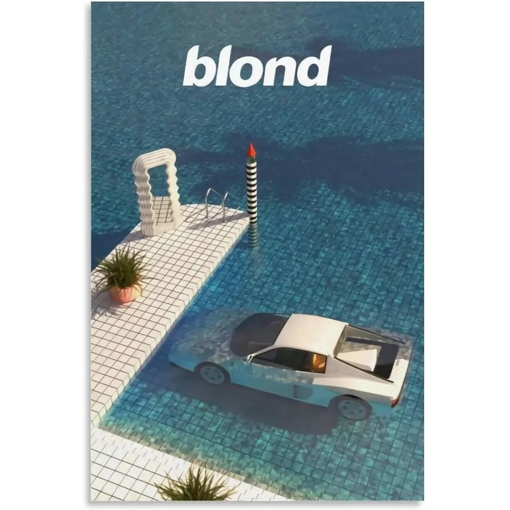 ALAYRA Frank Ocean Blond Rap Music Star Rapper Art Poster Poster Art Decor Painting Aesthetic Wall Art Canvas for Bedroom Decor (Unframe-style 2, 16x24inch(40x60cm)) 01