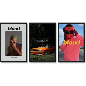 ALAYRA Frank Ocean Poster Blonde Album Cover Posters for Room Aesthetic Canvas Wall Art Print Family Bedroom Decor Posters 12x18inch(30x45cm)-3pcs 01