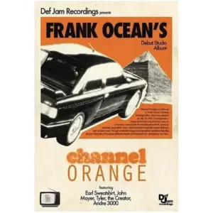 ALAYRA Frank Ocean Poster Channel Orange Posters Music Album Posters Aesthetics Room HD Print Canvas Wall Art Home Decor 16x24 inch Unframed 01