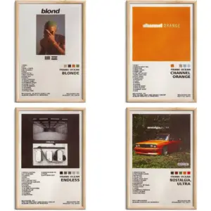 ALAYRA Frank Ocean Posters Set of 4 Album Cover Posters 8 by 12 inch Music Posters for Room Aesthetic Canvas Wall Art for Teens Room Decor UNFRAMED (Frank Ocean) 01