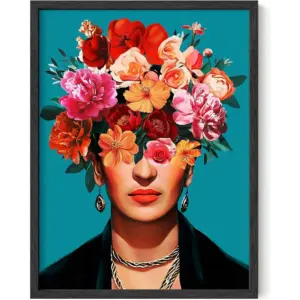 ALAYRA Frida Kahlo Wall Art & Feminist Poster Frida Kahlo Poster Frida Art & Feminist Print Chicano, Latino, Chicana Art Frida Kahlo Gifts, Mexican Artwork for Walls UNFRAMED 12"x16" 01