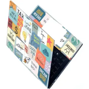 ALAYRA Full Laptop Skin Bubble-Free HD Quality Sticker for Laptops Upto 15.6" Compatible with Apple/Dell/HP/Lenovo/Acer/Asus/Sony (Dustproof, Waterproof, Scratchproof, Reusable) - King FL1 01