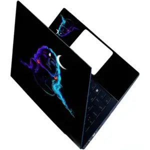 ALAYRA Full Laptop Skin Stickers HD Quality Sticker for Laptops Upto 15.6" Compatible with Apple/Dell/HP/Lenovo/Acer/Asus/Sony (Dustproof, Waterproof, Scratchproof, Reusable) - ADIYOGI FL EDS1 01