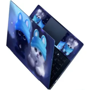ALAYRA Full Panel Laptop Skins Upto 15.6 inch - No Residue, Bubble Free - Removable HD Quality Printed Vinyl/Sticker/Cover for Dell-Lenovo-Acer-HP - Ying Yang Cats 01