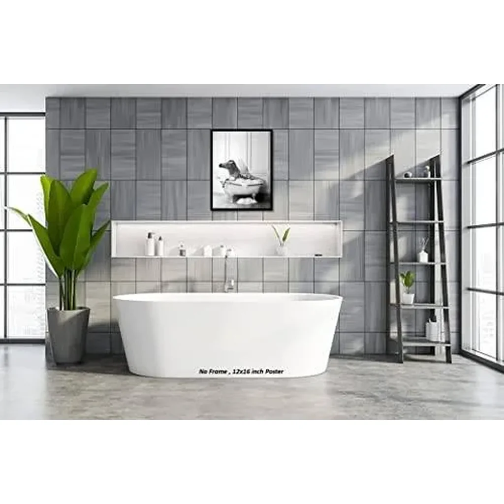 ALAYRA Funny Bathroom Decor Zebra Animal Bathtub PosterUnframed (12 x 16 Inch) Bathroom Wall Decor, Black and White Bathroom Decor, Zebra Print Poster Photos Picture Pics Wall Art Funny Bathroom Moder - Image 4