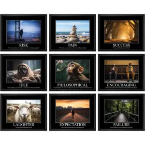 ALAYRA Funny Demotivational Poster for Office - Sarcastic Motivational Wall Art Print, Ironic Inspirational Posters, Snarky Quotes Picture Demotivational Gifts for Colleagues (10x8 UNFRAMED) 01