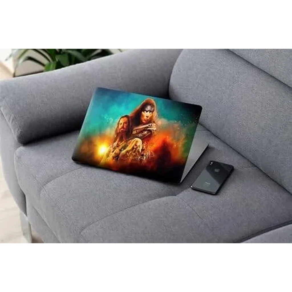 ALAYRA Furiosa A Mad Max Saga Movie Cast, Laptop Skin Sticker Decal, 13.3 14 15 15.4 15.6 Inch Laptop Universal Vinyl Skin Sticker Cover, Dustproof, Waterproof, Decal Protector With Free 2 Wrist Pads - Image 2