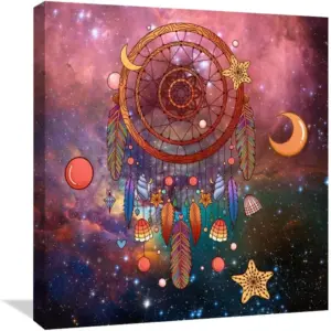 ALAYRA Galaxy Star Canvas Wall Art Vintage Canvas Painting Print Wall Painting Hanging Stretched And Framed Painting Print on Canvas Aesthetic Wall Decor for Kitchen Bathroom Farmhouse 01