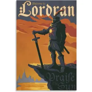 ALAYRA Game Posters Dark Solaire Souls Anime Canvas Poster Hanging Picture Print Modern Family Bedroom Decor Posters Wall Art Decorative 12x18inch(30x45cm) 01