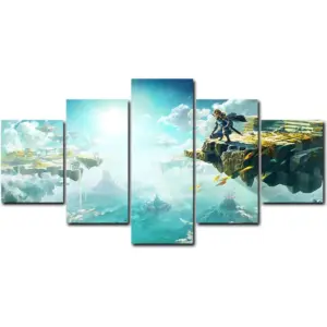 ALAYRA Gaming Poster Tears of the Kingdom Video Game HD Print on Canvas Painting Wall Art for Living Room Decor Boy Gift (Unframed) 01