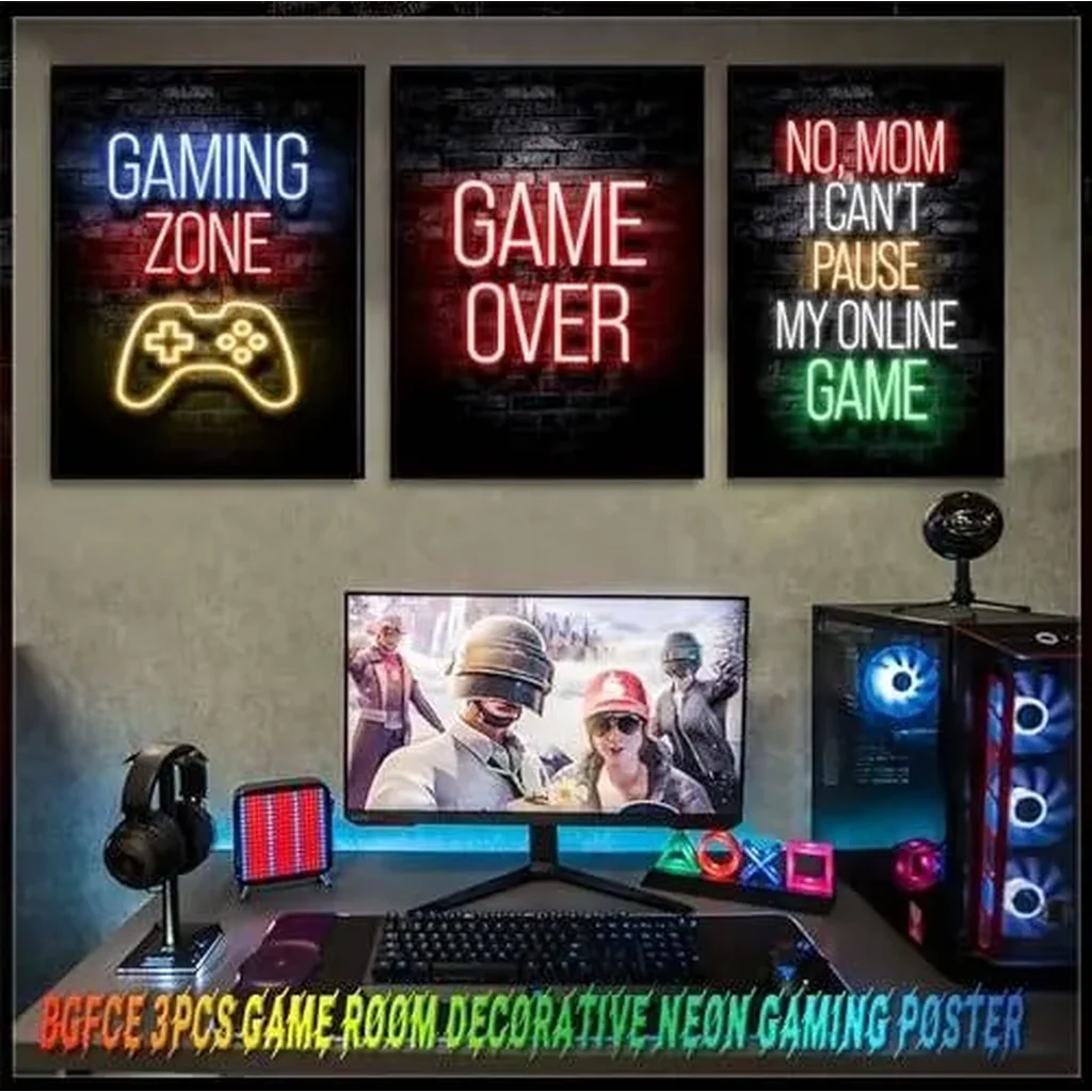 ALAYRA Gaming Posters Canvas Wall Art Decor, Teen Game Room Decor, Gamer Wall Decor - 12"X16" Unframed Set of 3 01 - Image 4