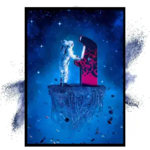 ALAYRA Gaming Posters, Astronaut Poster, Poster for Wall, Gaming Poster, Astronauts Poster, Video Gaming Posters, Poster Gaming - Unframed (11x14) 01