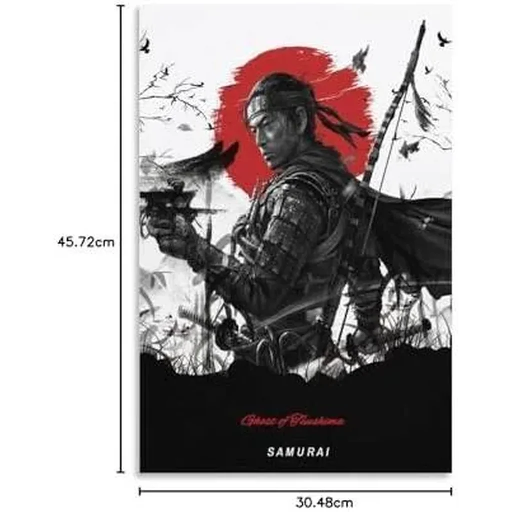 ALAYRA Ghost of Tsushima Poster Canvas Print Home Decorations Posters for Room Aesthetic Wall Art Poster Unframe 12x18inch(30x45cm) 01 - Image 3