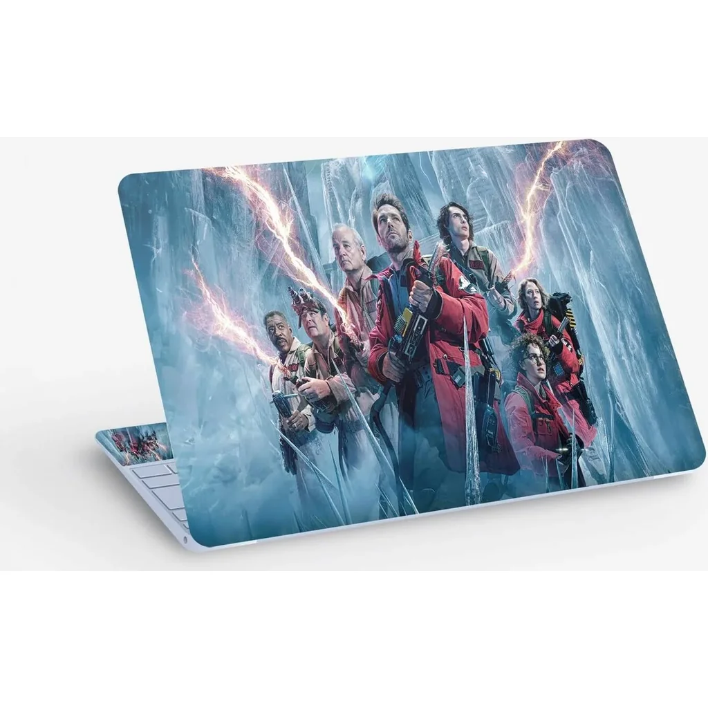 ALAYRA Ghostbusters Frozen Empire Movie Cast, Laptop Skin Sticker Decal, 13.3 14 15 15.4 15.6 Inch Laptop Universal Vinyl Skin Sticker Cover, Dustproof, Waterproof, Decal Protector With Free 2 Wrist P